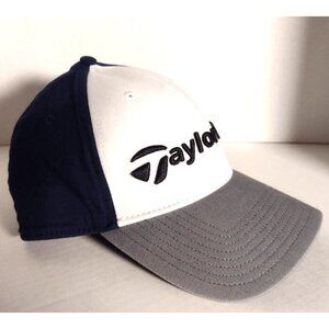 TaylorMade New Era 39Thirty Hat Navy Blue White Gray Size Small / Medium